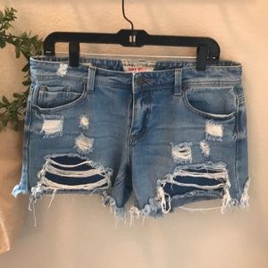 Hot Kiss Cut Off Jean Shorts- Boyfriend Cut